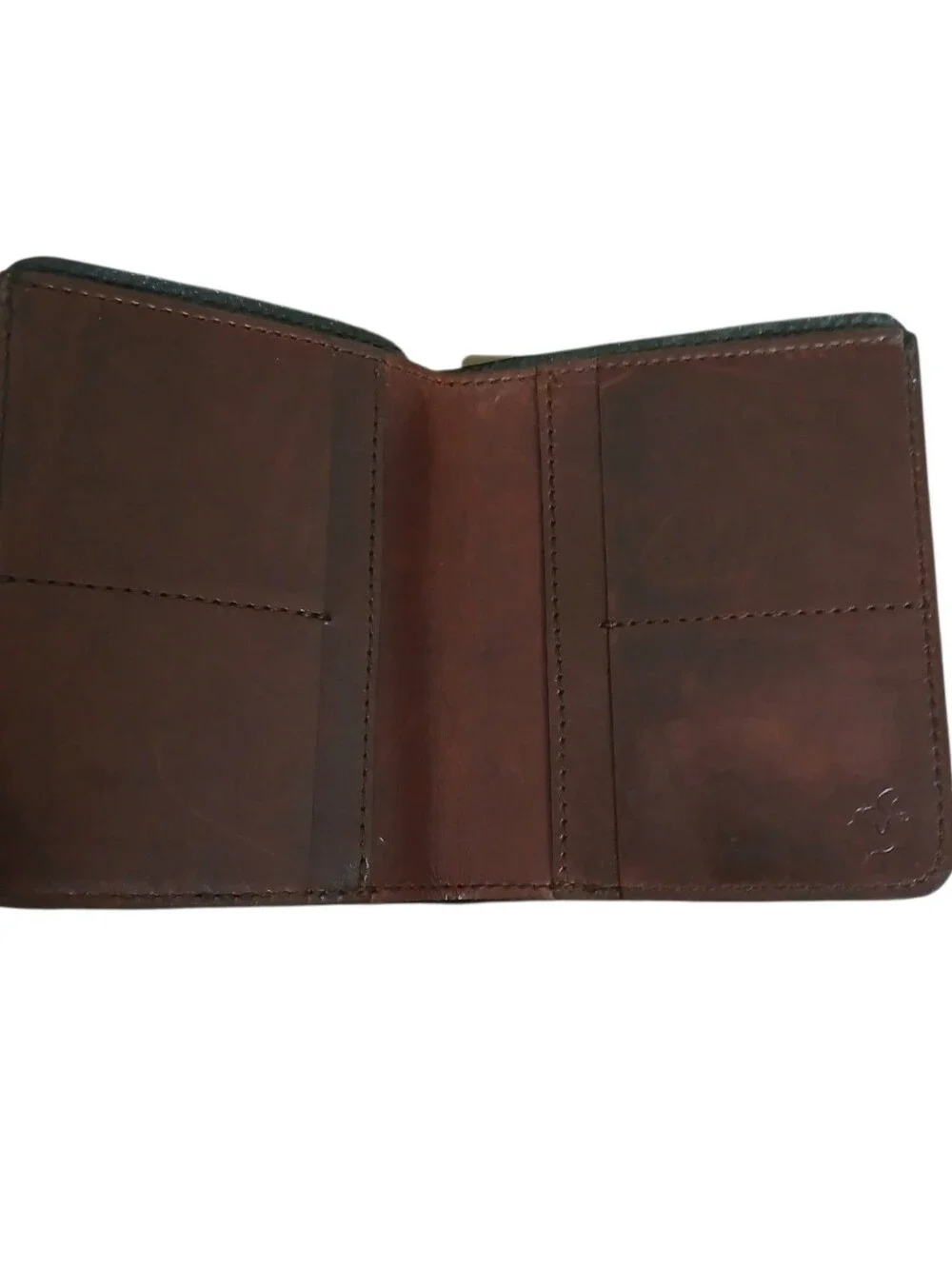Saddleback Leather Company Rugged Bifold Wallet Dark Brown Heavy Stitch Logo